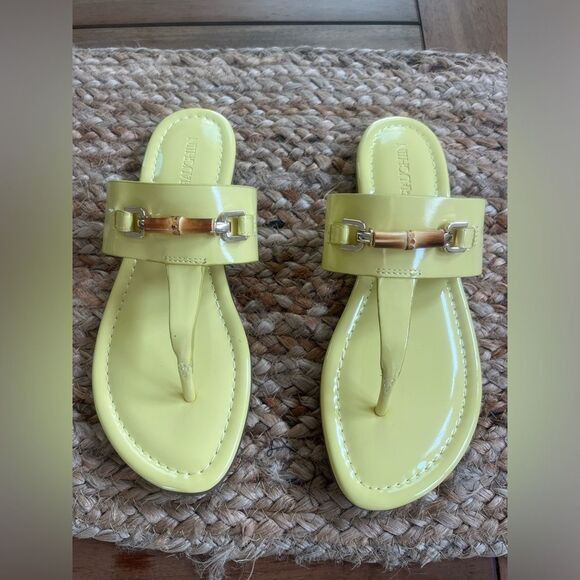 J.McLaughlin Nora patent leather Sandals with Gold Accents; Size 7.5 Brand New! - Picture 9 of 15